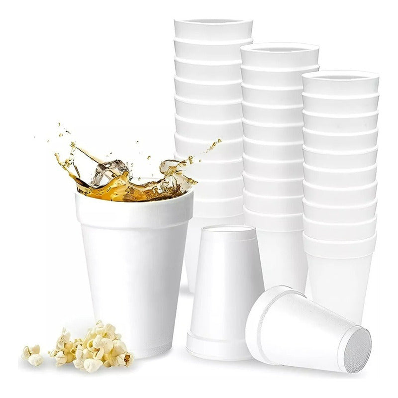 1000 Vasos Desechable Vasos Plumavit Termico Vaso 10oz/296ml Blanco / Vaso Plumavit 10oz