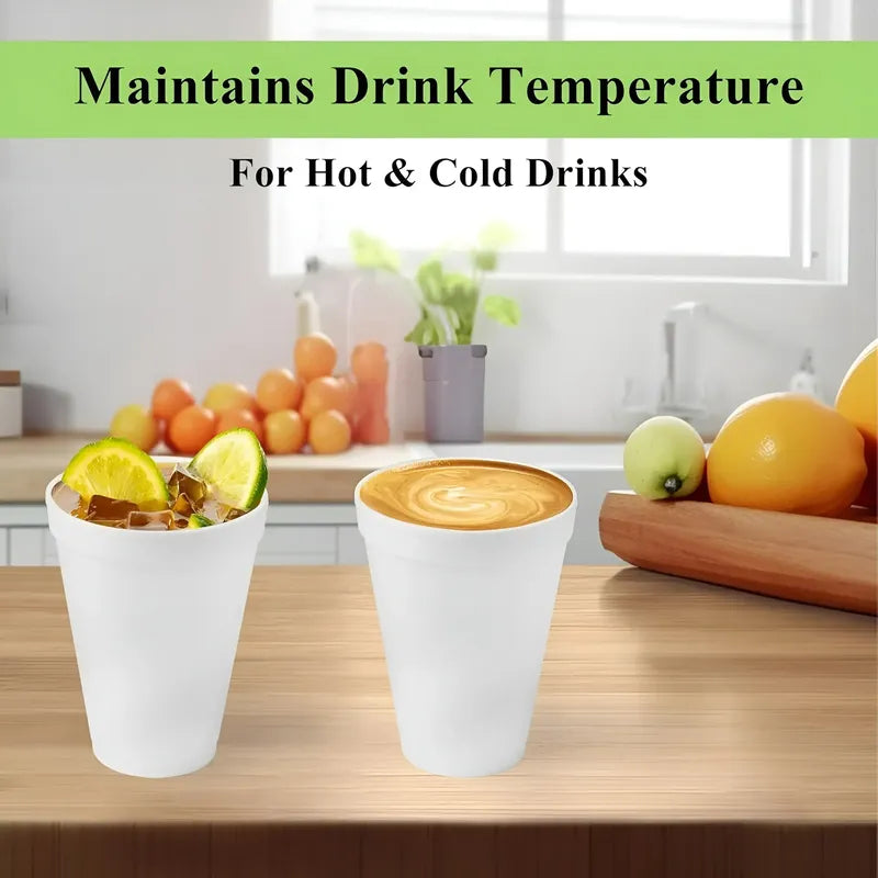 1000 Vasos Desechables Vasos Plumavit Termico Vaso 8oz/240ml Blanco / Vaso Plumavit 8oz