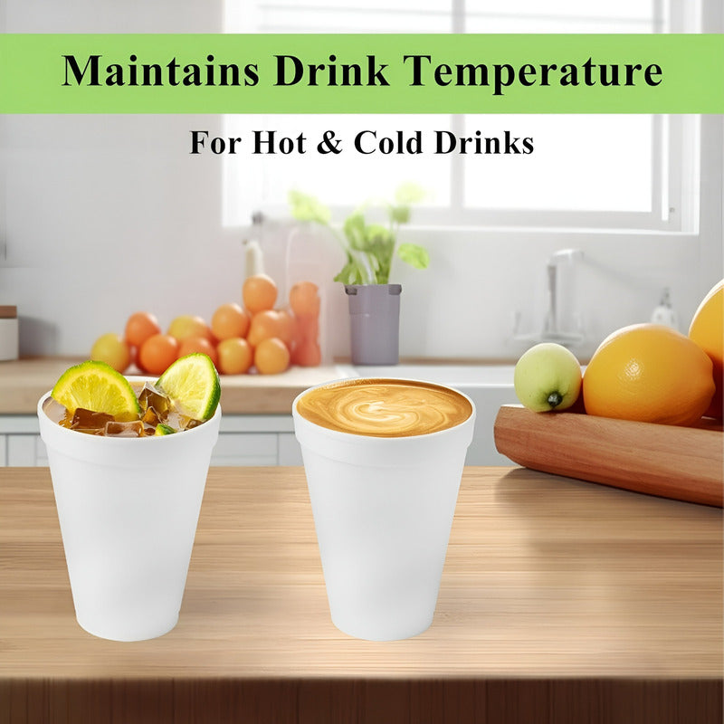 1000 Vasos Desechables Vasos Plumavit Termico Vaso 8oz/240ml Blanco / Vaso Plumavit 8oz