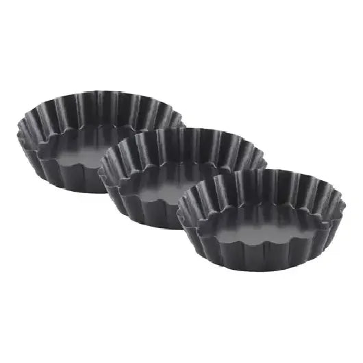 Pack X3 Moldes Tartaleta Desmontable Tarta Individual 10,5cm Molde Tartaletas Reutilizables Para Tartas Mini Moldes Para... Gris Oscuro