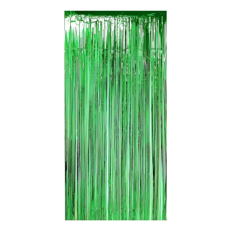 Guirnalda Cortina Metálicas Cortina De Cumpleaños Decoracion Color Verde 101065