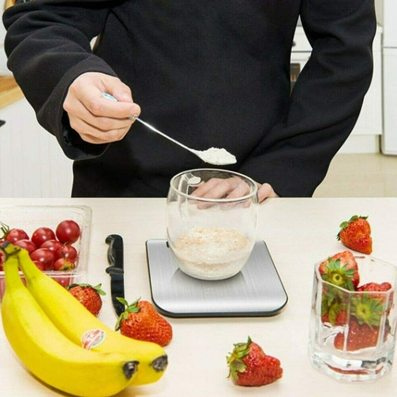 Balanza Digital Multiuso Pesa Digital Bascula Digital 299 Plateado 5 Kg