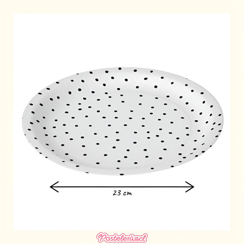 10 Platos De Papel Platos Desechables Platos Cumpleaños 23cm Blanco