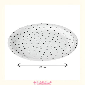 10 Platos De Papel Platos Desechables Platos Cumpleaños 23cm Blanco
