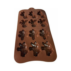 Pack X4 Moldes De Chocolate Dino Molde Chocolate Dinosaurios Insumos Reposteria Silicona Pasteleriacl Marron