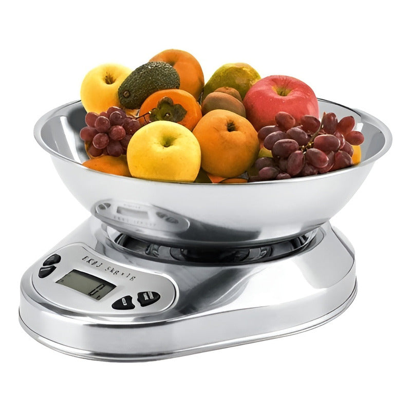 Pesa Gramera Pesa Digital Cocina Balanza Cocina 5kg/0.1g 5 G Gris / Balanza Redonda 5kgs