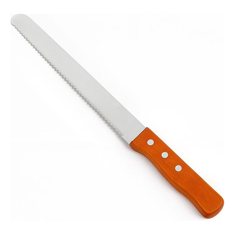 Cuchillo De Cocina Cuchillo Sierra Cuchillos Reposteria 20cm Marrón