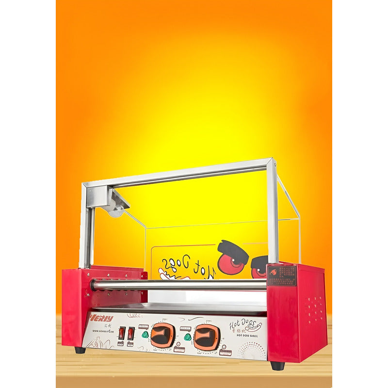 Rostizador Vienesas Parrilla Hot Dog Calentador Pan 7 Roller Hot Dog 7 Roller
