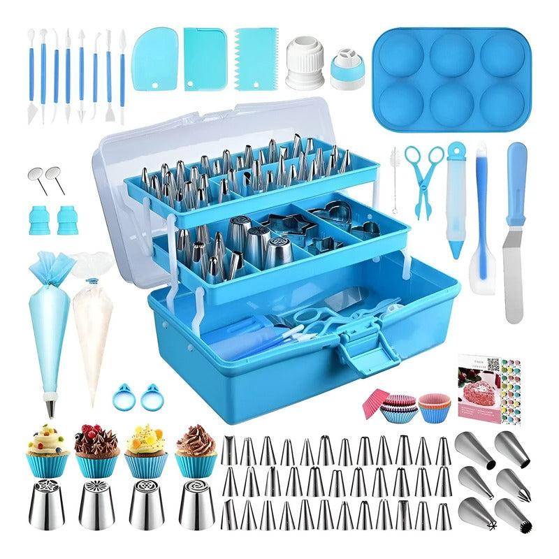 Set De Pasteleria Kit Decoración Para Reposteria 236pcs
