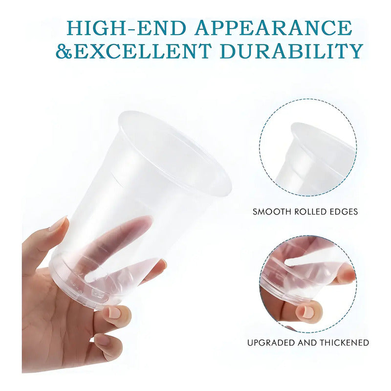 50 Vasos Plasticos Desechables Vasos Para Bebidas 13oz 400ml Vasos Plásticos Para Fiestas Vasos Desechables Vaso Para Bebidas Frías Para Servir Catering Eventos Pasteleriuscl Trasparente