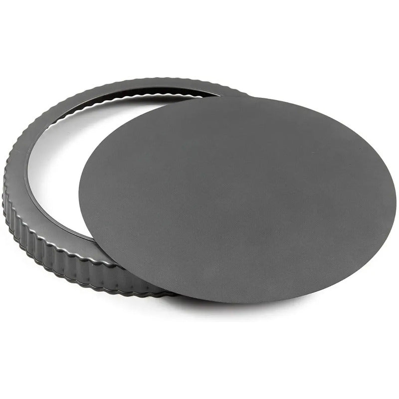 Pack X2 Molde Desmontable Moldes Desmontables Tartaleta 32cm Gris Claro