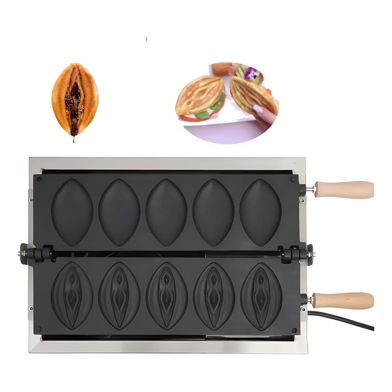 Maquina Para Waffles Wafleras Con Formas Wafles Vagina 3000w Gris / Maquina Waffles Vagina