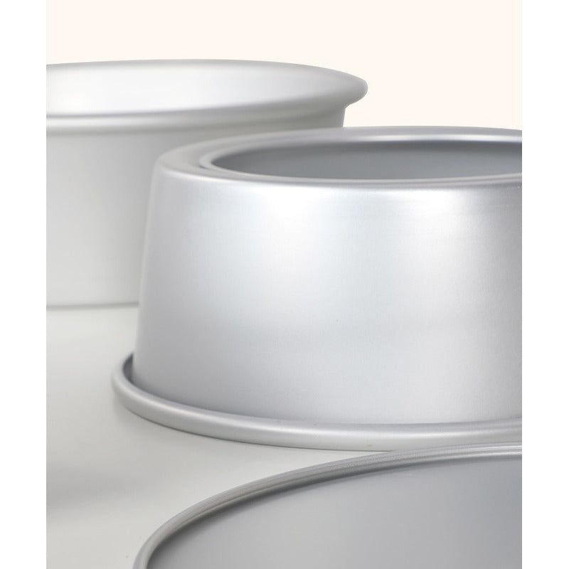 Molde De Aluminio Para Torta Molde Desmontable Molde 28x10cm Gris Desmontable Aluminio 28x10cm