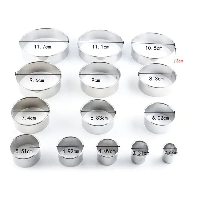 14 Moldes Galletas Circulo Molde De Galleta Cortador Galleta Plateado
