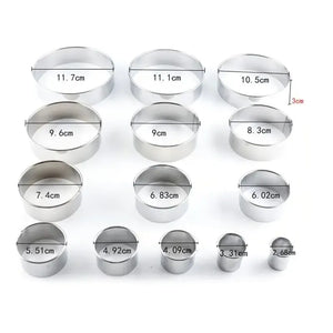 14 Moldes Galletas Circulo Molde De Galleta Cortador Galleta Plateado