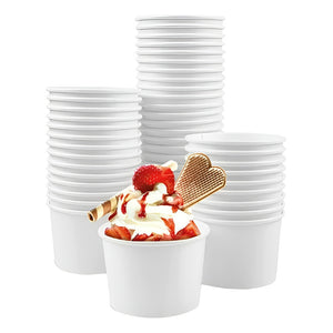 200 Vasos Polipapel Pote Helado Desechables Vaso Helado 8oz