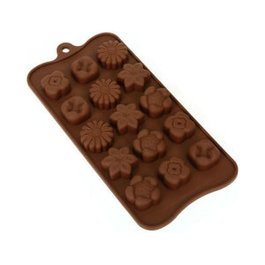 X2 Moldes De Chocolate Moldes Chocolate Silicona 5 Flores N1 Marrón 607
