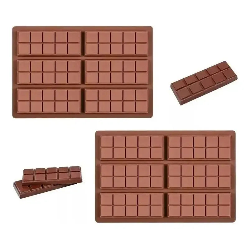 2 Moldes De Chocolate Moldes Barra De Chocolate Silicona 066 Molde Para Barras De Proteína Cavidades Rectangulares Medianas Molde Antiadherente Para Hornear Bandeja Rectangular Pasteleriuscl