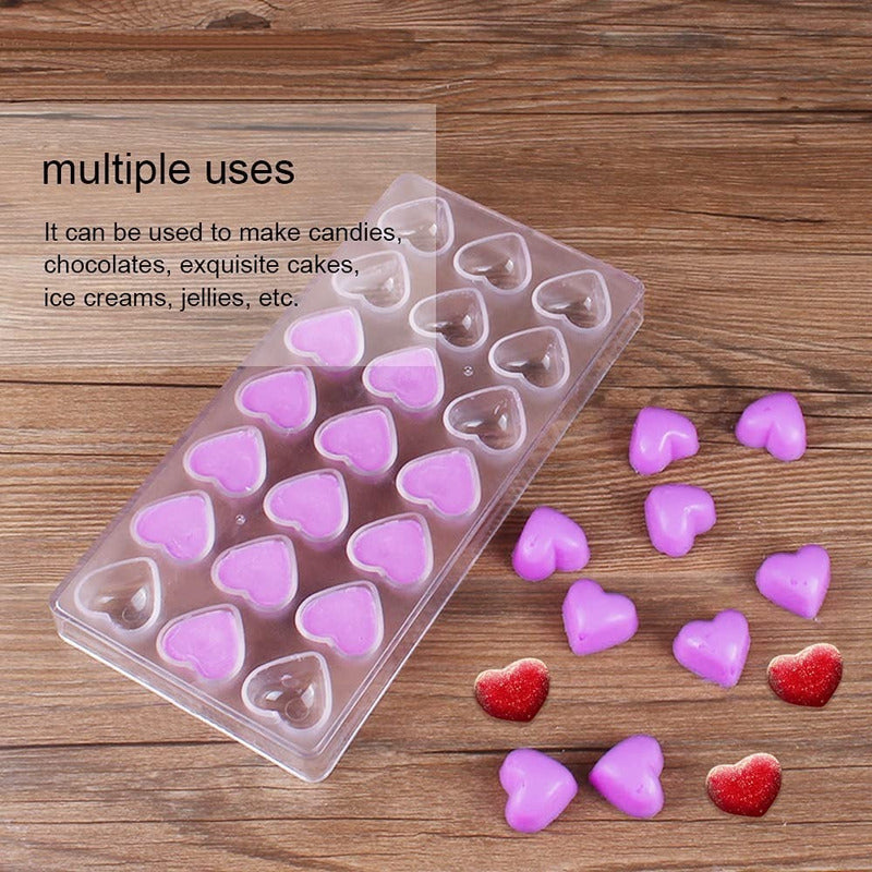 Molde Chocolate Acrilico Molde De Chocolate Molde De Corazón Transparente