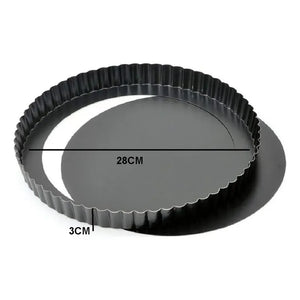 Molde Desmontable Moldes Desmontables Moldes Reposteria 28cm Borde Acanalado Parte Inferior Extraíble Revestimiento Resistente Para Hornear Quiche Perfectos Para Tartas De Frutas Pasteleriuscl Gris