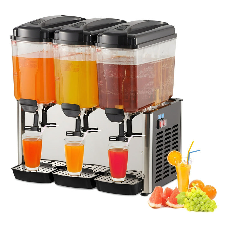 Dispensadores De Bebidas Frias Dispensador Electrico 3x18l Negro