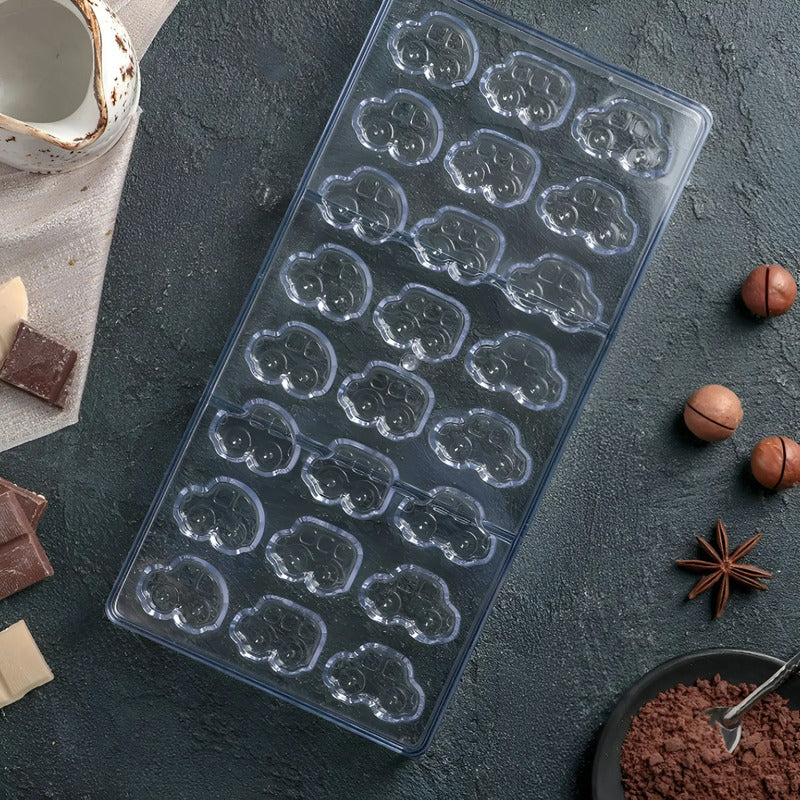 Moldes Policarbonato Molde Para Chocolate Molde Autos 24 Cav Transparente / Molde Policarbonato Autos 24 Cav