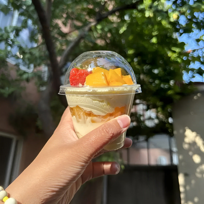 50 Vasos Plasticos Desechables Vaso Tapa Domo Sin Hoyo 9oz Transparente / Vaso Con Tapa Domo Sin Hoyo 9oz