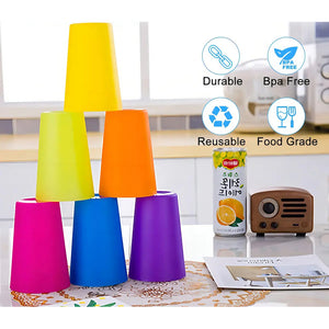 X12 Set De Vasos Vasos Plastico Vasos Reutilizables De Fiesta Vasos De Fiesta Vasos Plasticos Vaso Vasos De Plastico Pasteleriuscl Multicolor
