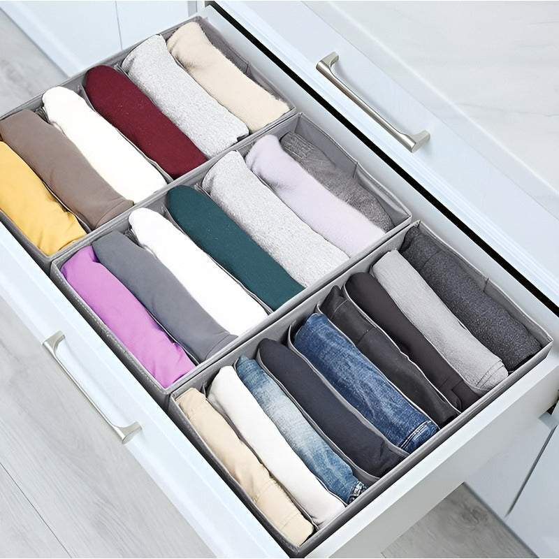 Organizador De Closet Interior Organizador Cajones Separador Gris