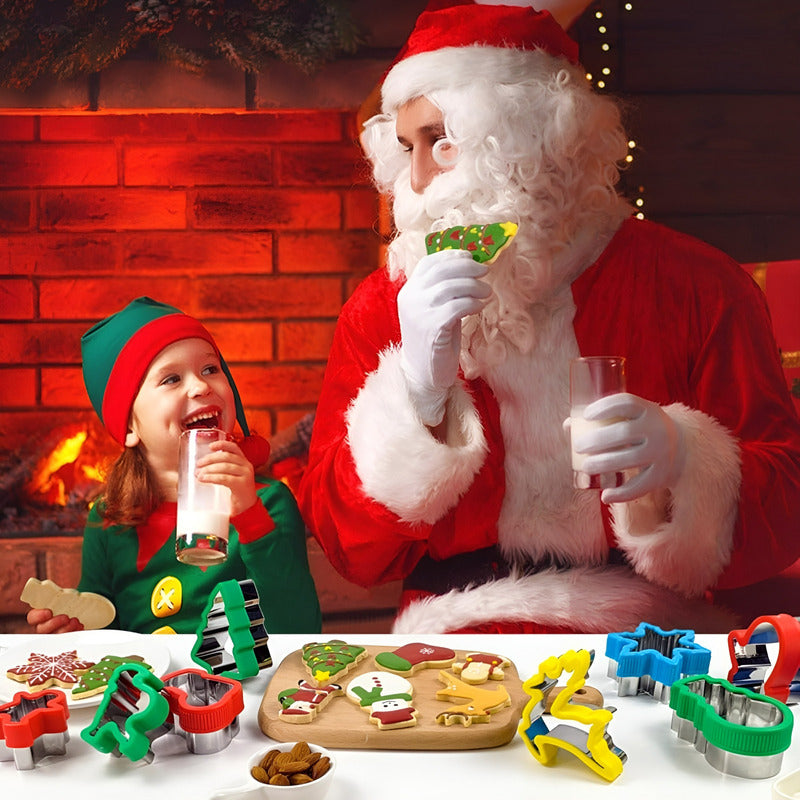 15 Cortadores Galletas Navidad Molde Galleta Cortador Cookie Multicolor