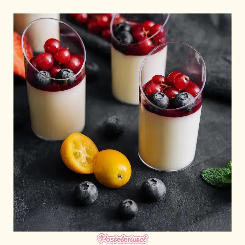 100 Vasos Shot Acrilico Postres Vasos Plastico Vasos De Postres Pocillos De Postre Pocillo Para Postre Vaso Para Dulces... Trasparente