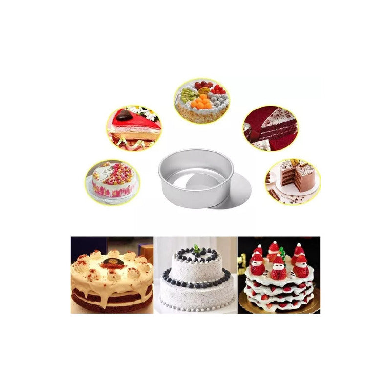 Moldes De Aluminio Para Tortas Molde Desmontables Molde 16cm Gris
