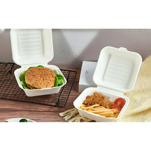 50 Contenedor De Alimentos Envases Desechables Compostables Contenedor Alimentos Envases Biodegradables Contenedor De Comida Desechables Envases Comida Bandejas Desechables Comida Pasteleriuscl