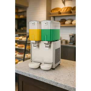 Dispensadores Bebidas Doble Dispensador Agua Electrico 18l Dispensador De Bebidas Comerciales Dispensador De Jugo De... Plateado