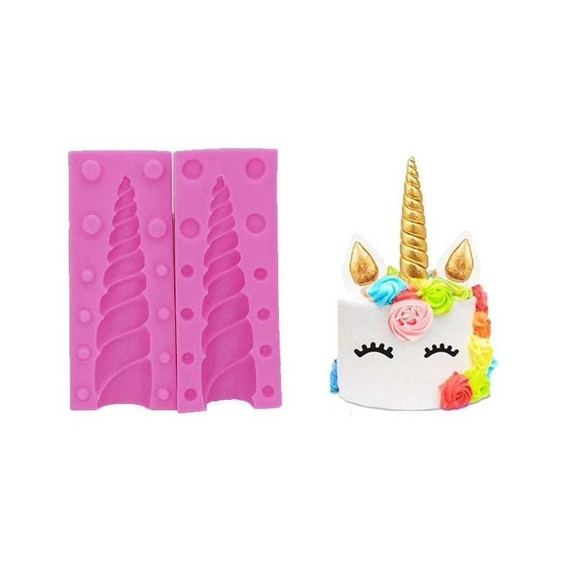 Moldes Silicona Molde De Fondant Molde Unicornio Cacho Rosa 266