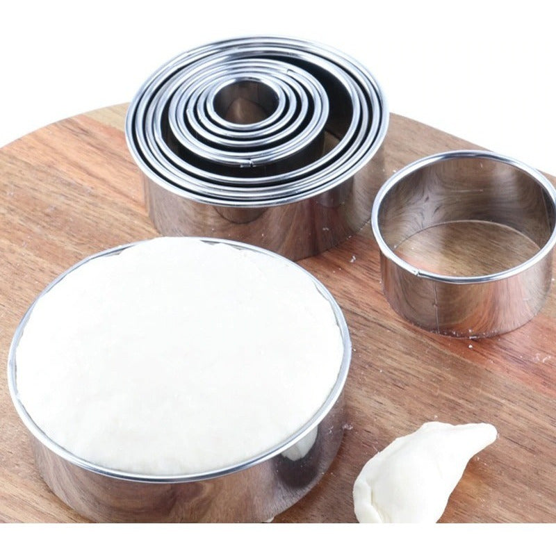 14 Moldes Galletas Circulo Molde De Galleta Cortador Galleta Plateado