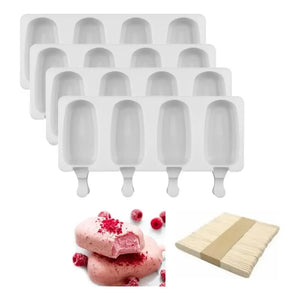 Pack X4 Moldes De Helado Molde Para Helado Molde Helados 417 Blanco