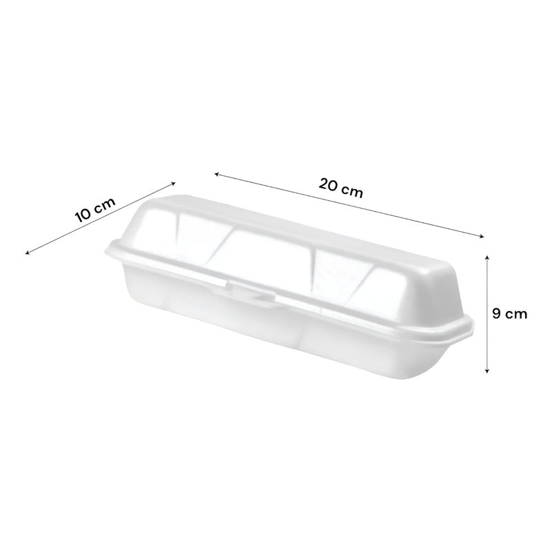 Pack X23 Bandejas De Plumavit Porta Completo Envase Comida
