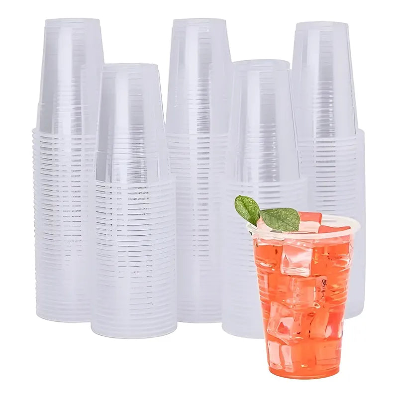 Set 300 Vasos Plasticos Desechables Vaso Plastico Vaso 200ml Color Transparente Vasos De Plástico Transparente Jugo Café Helado Y Bebidas Frías Vaso Pequeño De Plástico Eventos Pasteleriuscl