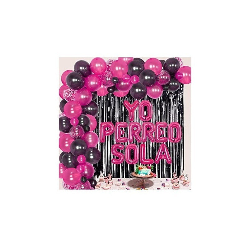 Cortina Negra Guirnaldas Cumpleaños Guirnalda Cumpleaños 2m - Negra 101068 - Rectangular