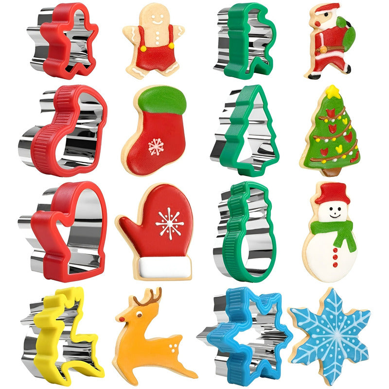 X8 Cortadores De Galletas Cortador Sandwiches Molde Galletas Multicolor