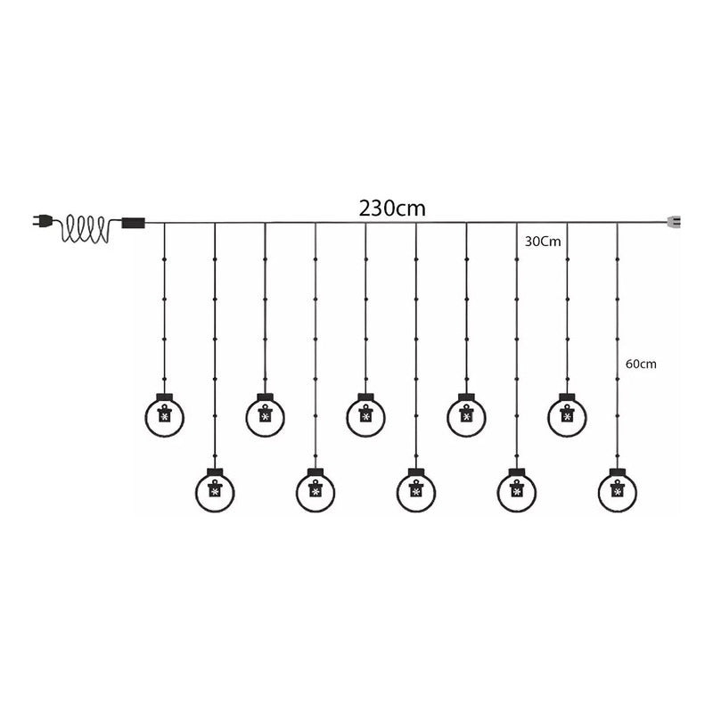 2 Luces Guirnalda Luces Navideñas Cascada Guirnaldas Navidad Multicolor