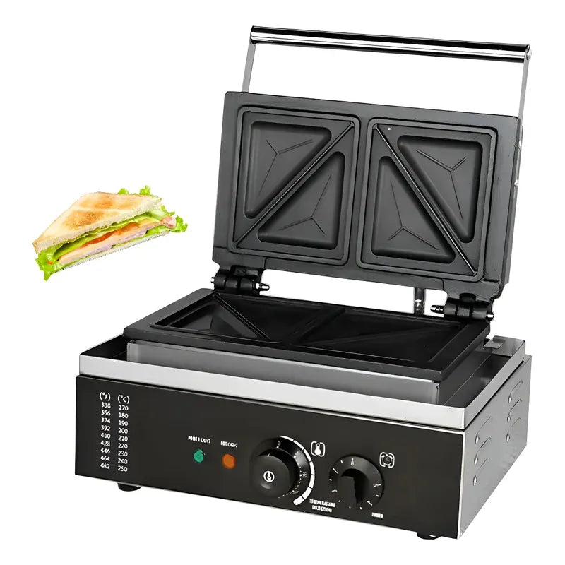 Sandwicheras Maquina Para Sandwiches Sanduchera Doble 1500w Color Plateado / Sandwicheras Doble