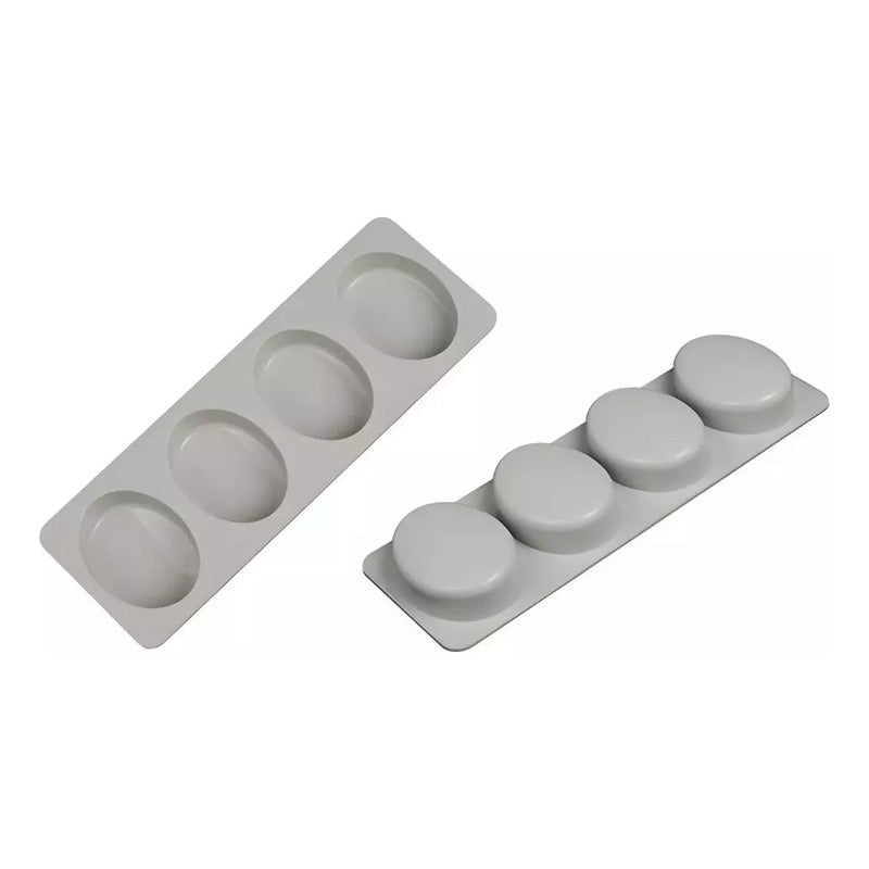 X4 Moldes Silicona Molde De Silicona Jabon Molde De Jabon 4ovalad Moldes De Silicona Jabon Silicona Pasteleriacl Color Gris