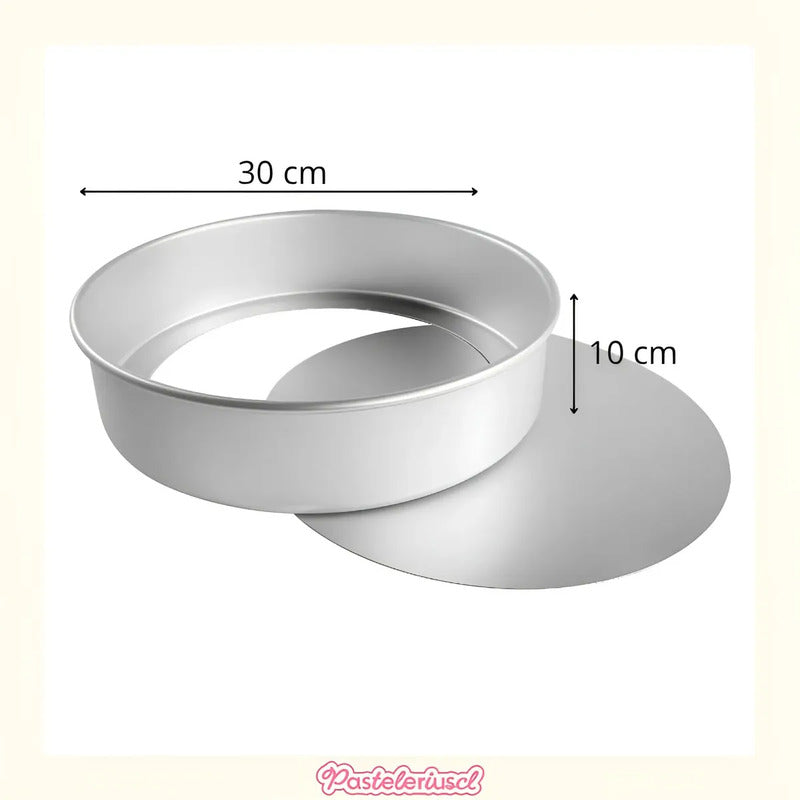 Molde De Aluminio Para Torta Molde Desmontable Molde 30x10cm Moldes Para Hornear Pasteles Redondos Para Cumpleaños... Plateado