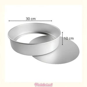 Molde De Aluminio Para Torta Molde Desmontable Molde 30x10cm Moldes Para Hornear Pasteles Redondos Para Cumpleaños... Plateado