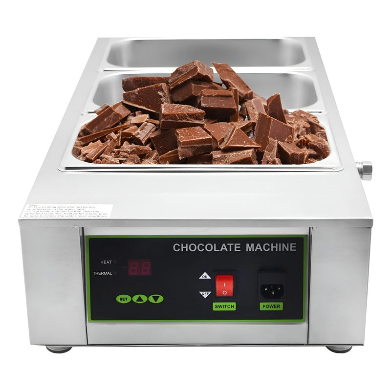 Olla Para Fundir Maquina Derretir Chocolate Olla Fondue 3cav Plateado