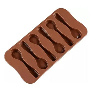 Moldes De Chocolates Moldes Silicona Chocolate Cucharas 6cav Figuras De Cucharas Molde Cucharitas Chocolate Molde... Marrón