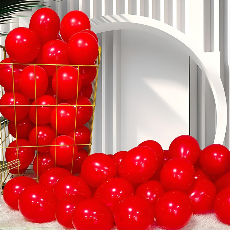 X50 Set De Globos Cotillon Fiesta Globos De Cumpleaños 25cm Rojo Globos De Cumpleaños