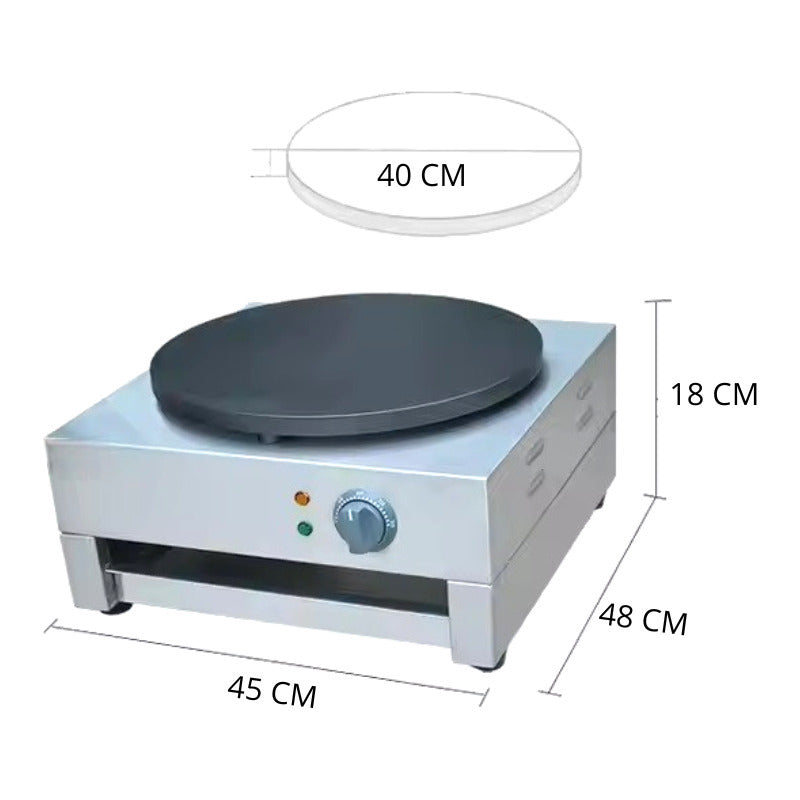 Maquina Para Panqueques Panquequera Electrica Crepera 3000w Plateado